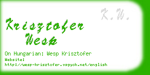 krisztofer wesp business card